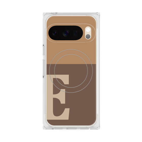 Premium Square Case with Pixelsnap［ Original - initial two tone - E brown ］