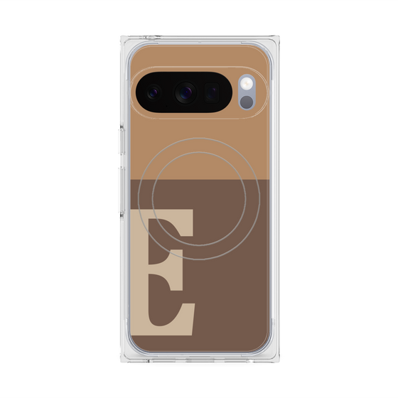 Premium Square Case with Pixelsnap［ Original - initial two tone - E brown ］