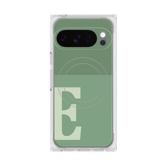 Premium Square Case with Pixelsnap［ Original - initial two tone - E green ］