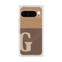 Premium Square Case with Pixelsnap［ Original - initial two tone - G brown ］