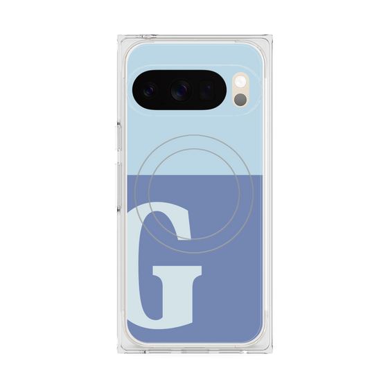 Premium Square Case with Pixelsnap［ Original - initial two tone - G blue ］