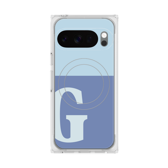 Premium Square Case with Pixelsnap［ Original - initial two tone - G blue ］