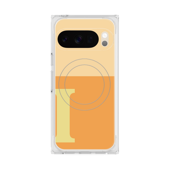 Premium Square Case with Pixelsnap［ Original - initial two tone - I orange ］