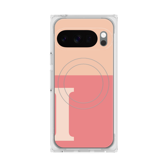 Premium Square Case with Pixelsnap［ Original - initial two tone - I pink ］