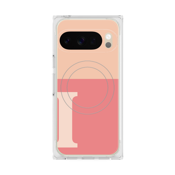 Premium Square Case with Pixelsnap［ Original - initial two tone - I pink ］