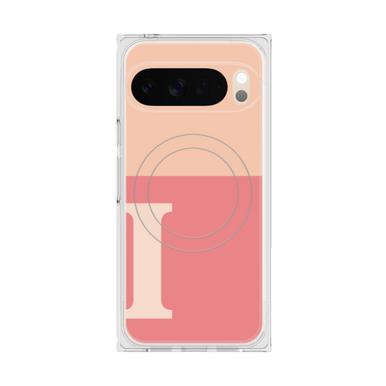 Premium Square Case with Pixelsnap［ Original - initial two tone - I pink ］