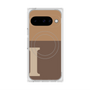 Premium Square Case with Pixelsnap［ Original - initial two tone - I brown ］