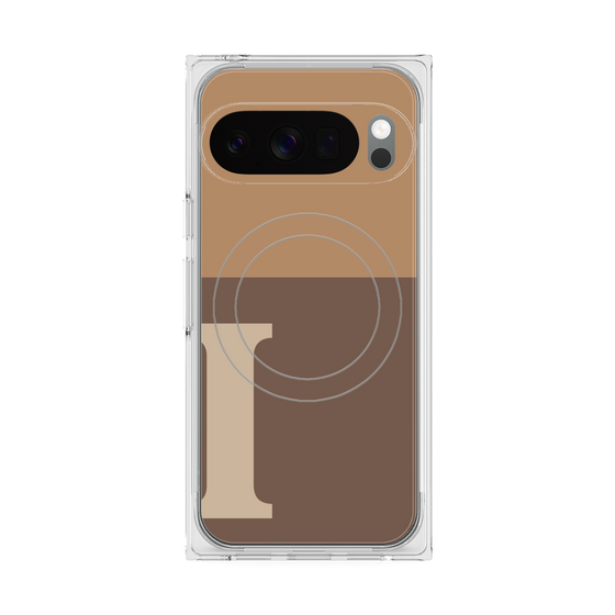 Premium Square Case with Pixelsnap［ Original - initial two tone - I brown ］