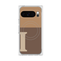 Premium Square Case with Pixelsnap［ Original - initial two tone - I brown ］
