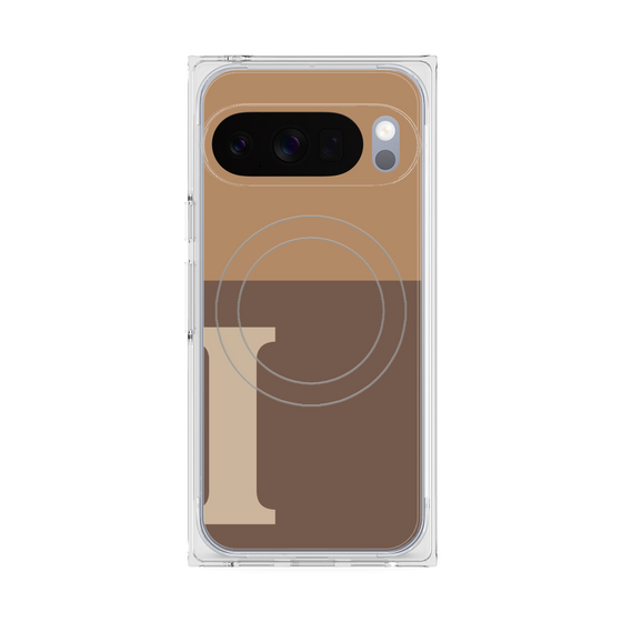 Premium Square Case with Pixelsnap［ Original - initial two tone - I brown ］