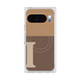 Premium Square Case with Pixelsnap［ Original - initial two tone - I brown ］