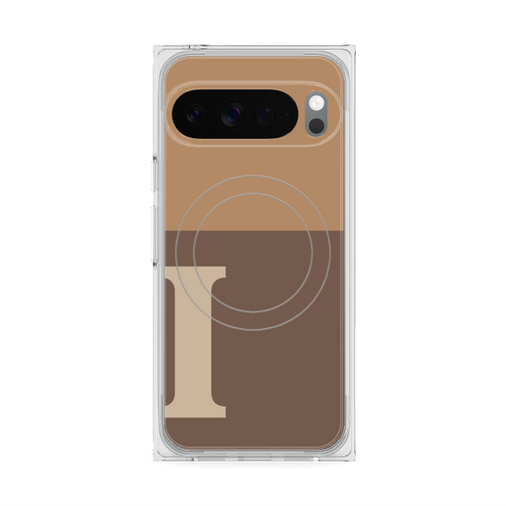 Premium Square Case with Pixelsnap［ Original - initial two tone - I brown ］