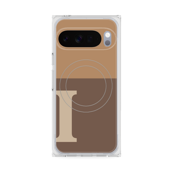 Premium Square Case with Pixelsnap［ Original - initial two tone - I brown ］
