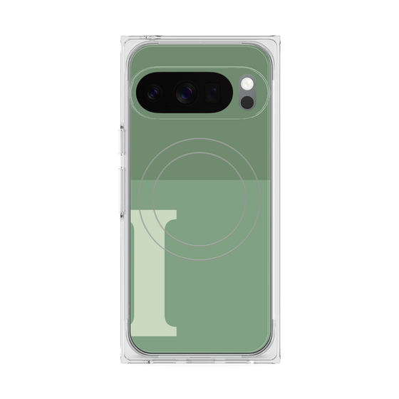 Premium Square Case with Pixelsnap［ Original - initial two tone - I green ］