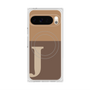 Premium Square Case with Pixelsnap［ Original - initial two tone - J brown ］