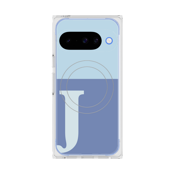 Premium Square Case with Pixelsnap［ Original - initial two tone - J blue ］