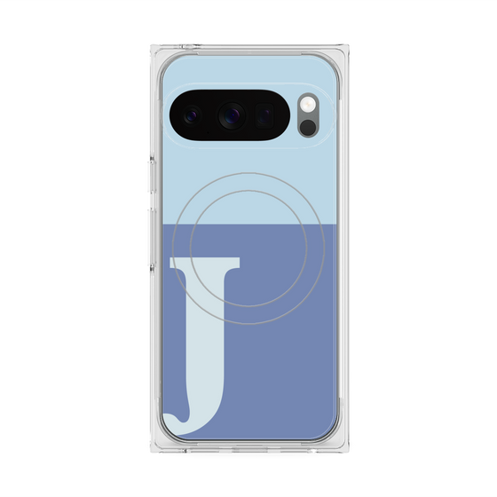 Premium Square Case with Pixelsnap［ Original - initial two tone - J blue ］