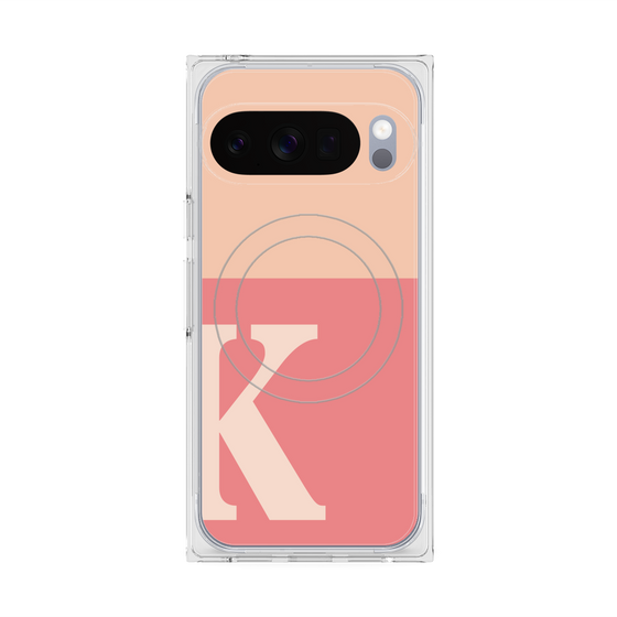 Premium Square Case with Pixelsnap［ Original - initial two tone - K pink ］