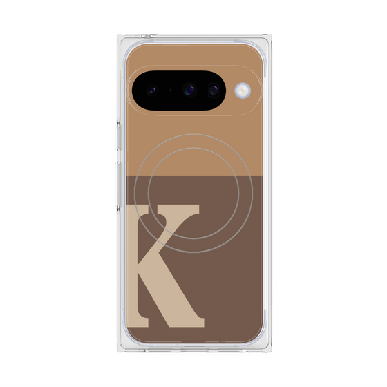 Premium Square Case with Pixelsnap［ Original - initial two tone - K brown ］
