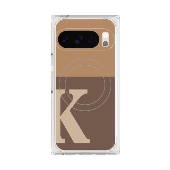 Premium Square Case with Pixelsnap［ Original - initial two tone - K brown ］