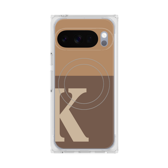 Premium Square Case with Pixelsnap［ Original - initial two tone - K brown ］