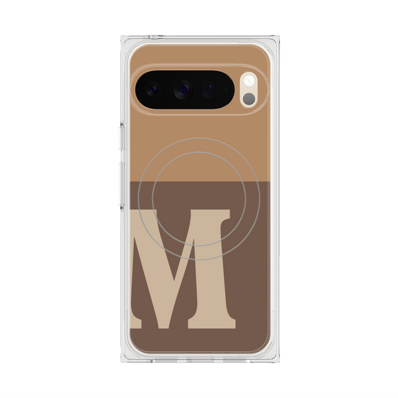 Premium Square Case with Pixelsnap［ Original - initial two tone - M brown ］