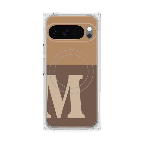 Premium Square Case with Pixelsnap［ Original - initial two tone - M brown ］