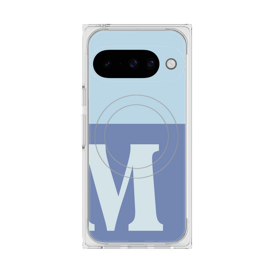 Premium Square Case with Pixelsnap［ Original - initial two tone - M blue ］