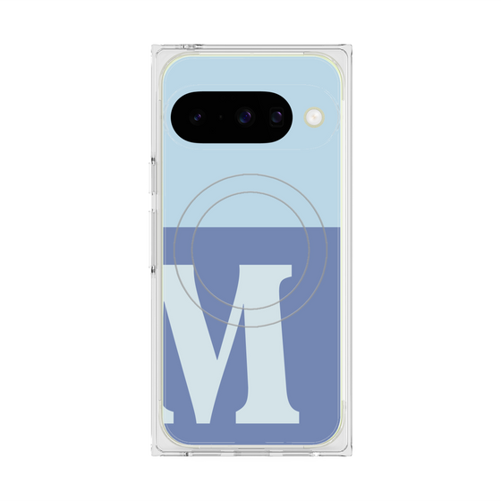 Premium Square Case with Pixelsnap［ Original - initial two tone - M blue ］