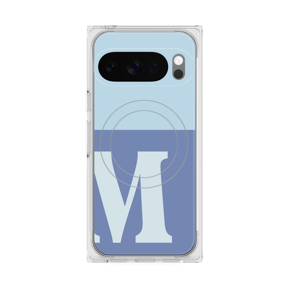 Premium Square Case with Pixelsnap［ Original - initial two tone - M blue ］