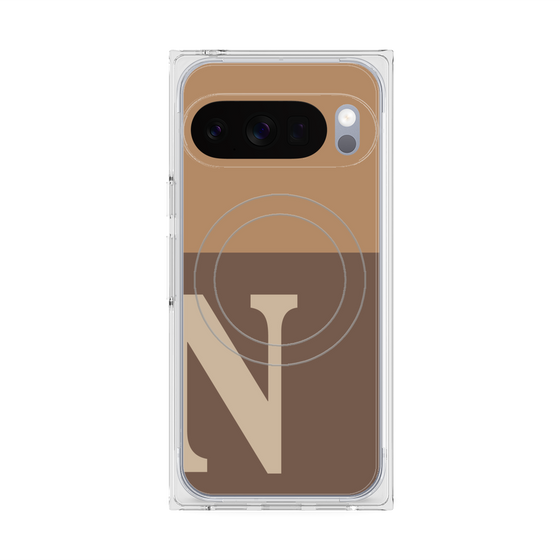 Premium Square Case with Pixelsnap［ Original - initial two tone - N brown ］