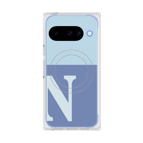 Premium Square Case with Pixelsnap［ Original - initial two tone - N blue ］