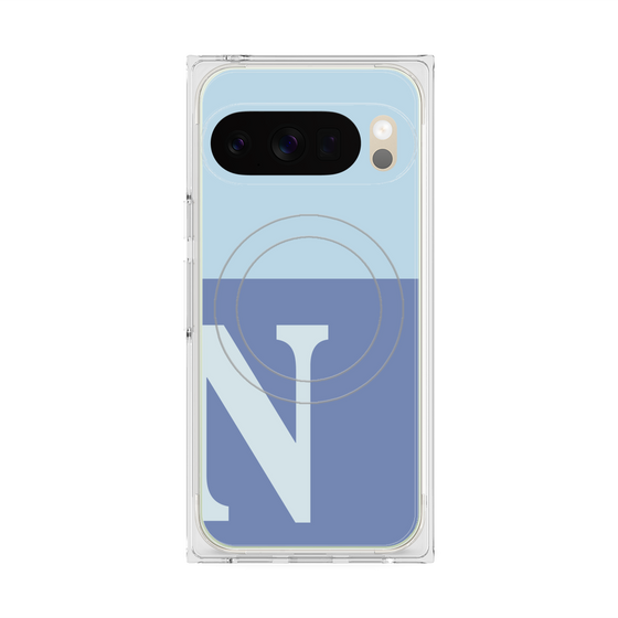 Premium Square Case with Pixelsnap［ Original - initial two tone - N blue ］
