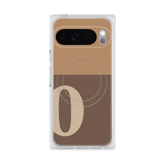 Premium Square Case with Pixelsnap［ Original - initial two tone - O brown ］