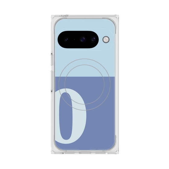 Premium Square Case with Pixelsnap［ Original - initial two tone - O blue ］