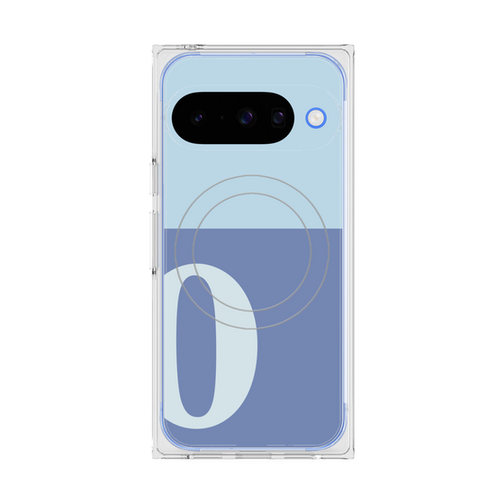 Premium Square Case with Pixelsnap［ Original - initial two tone - O blue ］