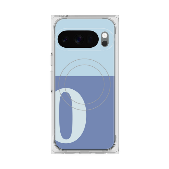 Premium Square Case with Pixelsnap［ Original - initial two tone - O blue ］