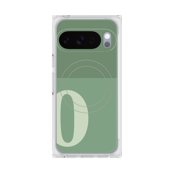 Premium Square Case with Pixelsnap［ Original - initial two tone - O green ］