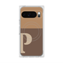Premium Square Case with Pixelsnap［ Original - initial two tone - P brown ］