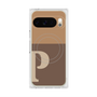 Premium Square Case with Pixelsnap［ Original - initial two tone - P brown ］