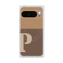 Premium Square Case with Pixelsnap［ Original - initial two tone - P brown ］