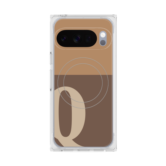 Premium Square Case with Pixelsnap［ Original - initial two tone - Q brown ］