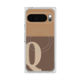 Premium Square Case with Pixelsnap［ Original - initial two tone - Q brown ］