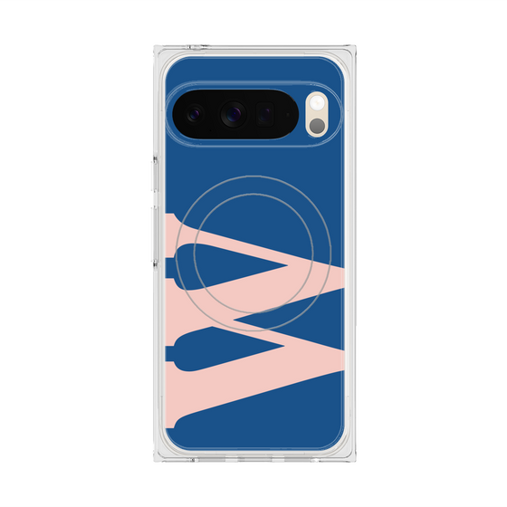 Premium Square Case with Pixelsnap［ Original - initial color - W navy ］