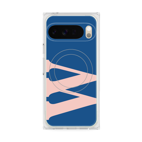 Premium Square Case with Pixelsnap［ Original - initial color - W navy ］