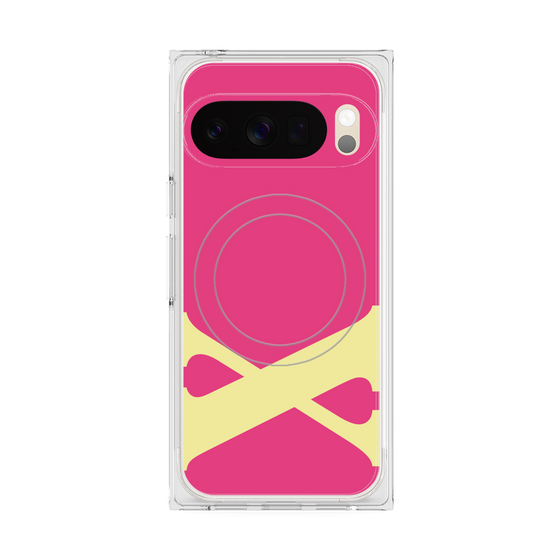 Premium Square Case with Pixelsnap［ Original - initial color - X pink ］