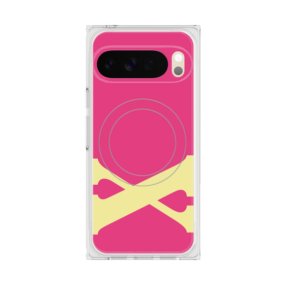 Premium Square Case with Pixelsnap［ Original - initial color - X pink ］