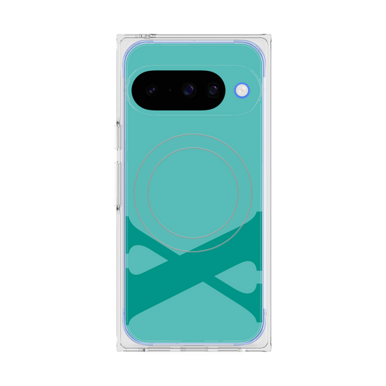 Premium Square Case with Pixelsnap［ Original - initial color - X light green ］