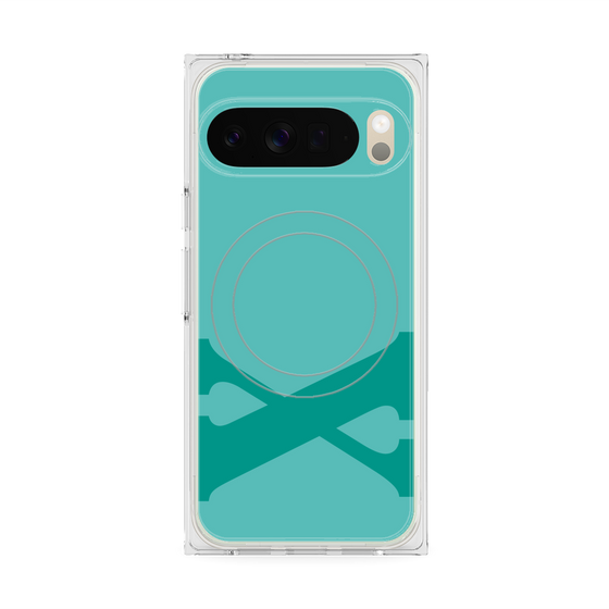 Premium Square Case with Pixelsnap［ Original - initial color - X light green ］