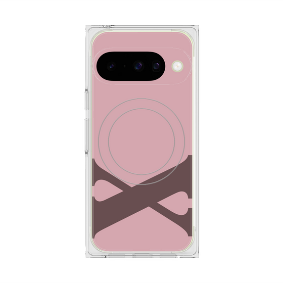 Premium Square Case with Pixelsnap［ Original - initial color - X dusty pink ］
